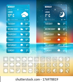 Weather icons and widgets template.