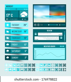 Weather icons and widgets template.