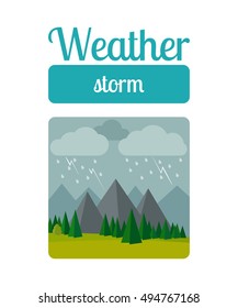 Weather illustration in flat style vector. Storm