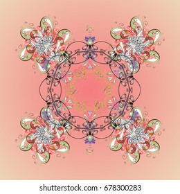 Weather illustration ice collection. Vector illustration. Snowflake vector icon colorful background color. Xmas frost snow flake isolated silhouette symbol. Winter christmas snow flat crystal element.