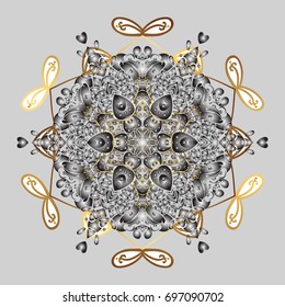 Weather illustration ice collection. Vector illustration. Snowflake vector icon gray background color. Xmas frost snow flake isolated silhouette symbol. Winter christmas snow flat crystal element.