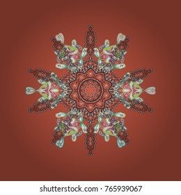 Weather illustration ice collection. Vector art. Snowflake vector icon background. Xmas frost snow flake isolated silhouette symbol. Winter orange, gray and neutral christmas snow flat crystal element
