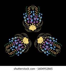Weather illustration ice collection. Winter yellow, blue and black christmas snow flat crystal element. Vector design. Xmas frost snow flake isolated silhouette symbol. Snowflake vector background.
