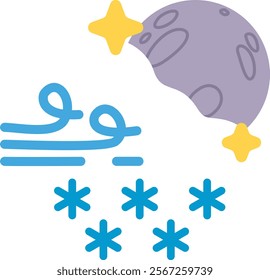 Weather illustration icon flat design
