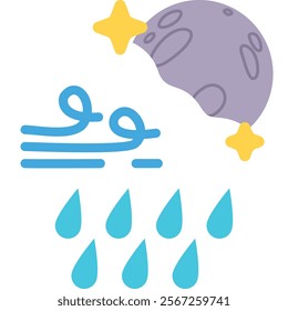 Weather illustration icon flat design