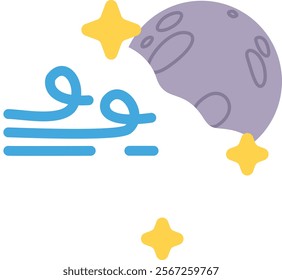 Weather illustration icon flat design
