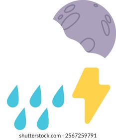 Weather illustration icon flat design
