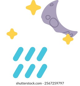 Weather illustration icon flat design