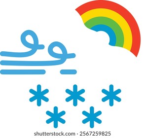 Weather illustration icon flat design