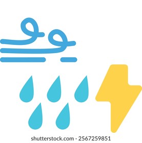 Weather illustration icon flat design