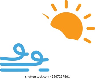 Weather illustration icon flat design