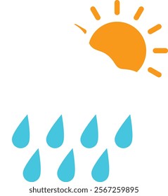 Weather illustration icon flat design