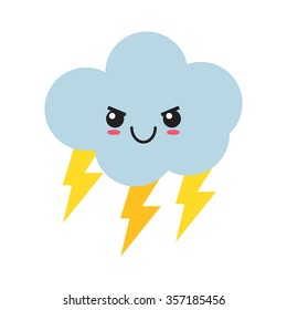 Weather Illustration Lightning Icon