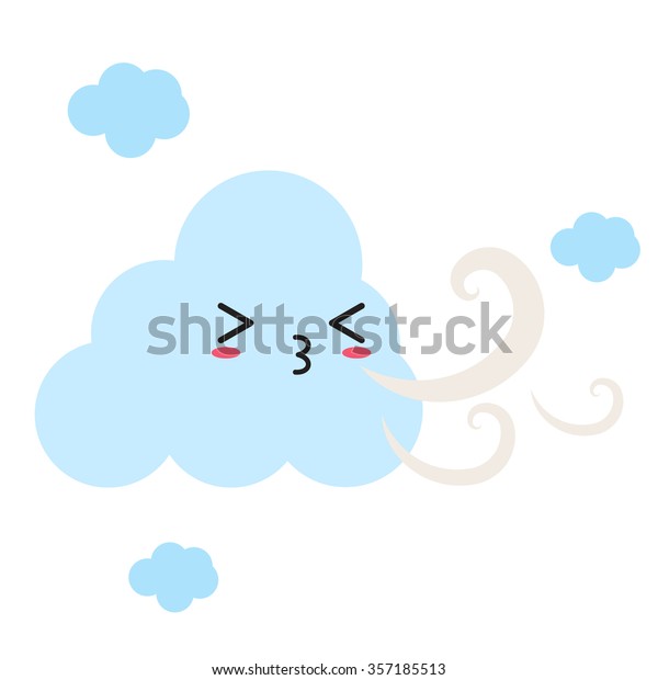 Weather Illustration Windy Icon Stock Vector (Royalty Free) 357185513