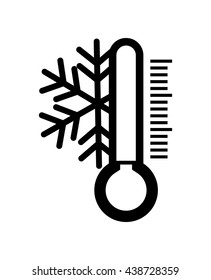 Weather instrument design. isolated thermometer icon. vector gra