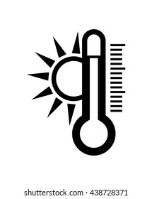 Weather instrument design. isolated thermometer icon. vector gra