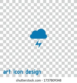 weather lightning vector icon on isolated background