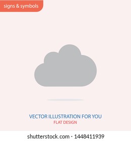 Weather line. Cloud icon for your web site design, logo, app, UI. Vector illustration .