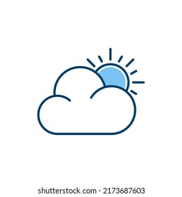 Weather line icon. linear style sign for mobile concept and web design. Outline vector icon. Isolated on white background