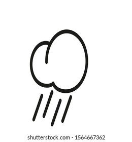 weather line icon on white background