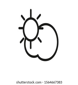 weather line icon on white background