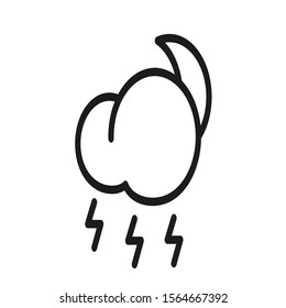 weather line icon on white background