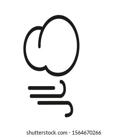 weather line icon on white background
