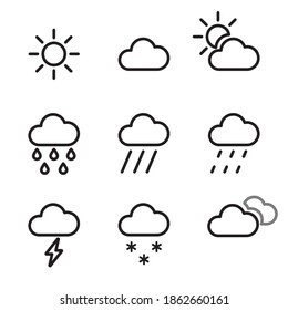 Meteorology Weather Icons Modern Design Stock Vector (Royalty Free ...