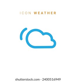 Weather line icon. Sun, rain, thunder storm, dew, wind, snow cloud, night sky minimal vector illustrations. Simple flat outline signs for web, forecast app. 30x30 Pixel Perfect. Editable Strokes.