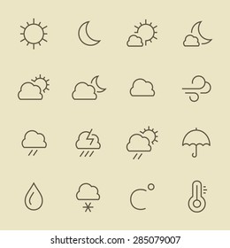 Weather line icons