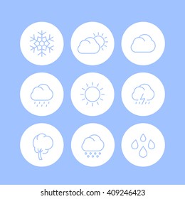 Weather line icons