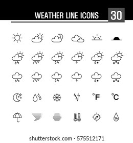 Weather Line Icons