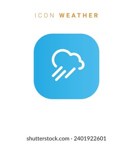 Weather line icons. Sun, rain, thunder storm, dew, wind, snow cloud, night sky minimal vector illustrations. Simple flat outline signs for web.