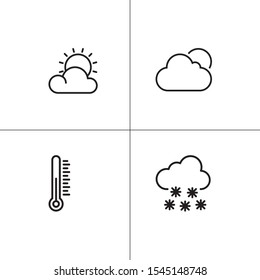 Weather lineal icon set. EPS 10