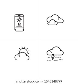 Weather lineal icon set. EPS 10
