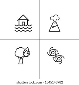 Weather lineal icon set. EPS 10