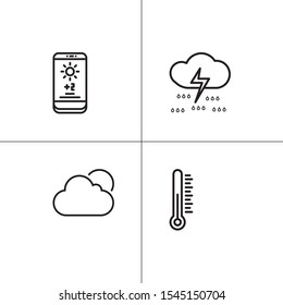 Weather lineal icon set. EPS 10