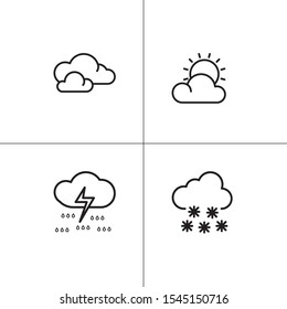 Weather lineal icon set. EPS 10