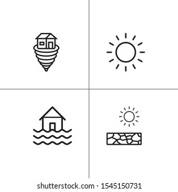Weather lineal icon set. EPS 10
