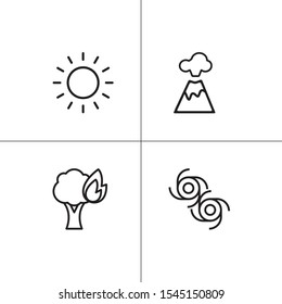 Weather lineal icon set. EPS 10