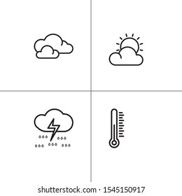 Weather lineal icon set. EPS 10