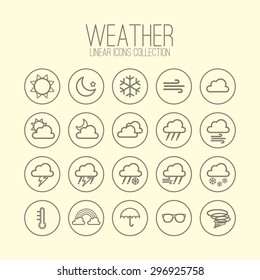 Weather Linear Icons Collection