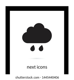Weather line.Cloud vector icon . The illustration of rain.