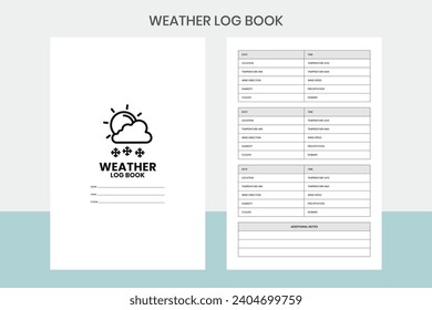 Weather Log Book Kdp Interior