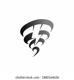 weather logo with lightning concept