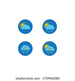 Weather logo template vector icon design