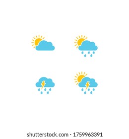 Weather logo template vector icon design
