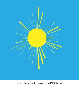 Weather Logo .vector Sun Icon .

