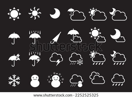 Weather mark icon set
silhouette