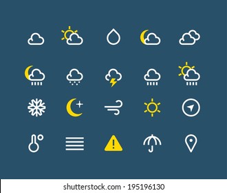 Weather and meteo icons